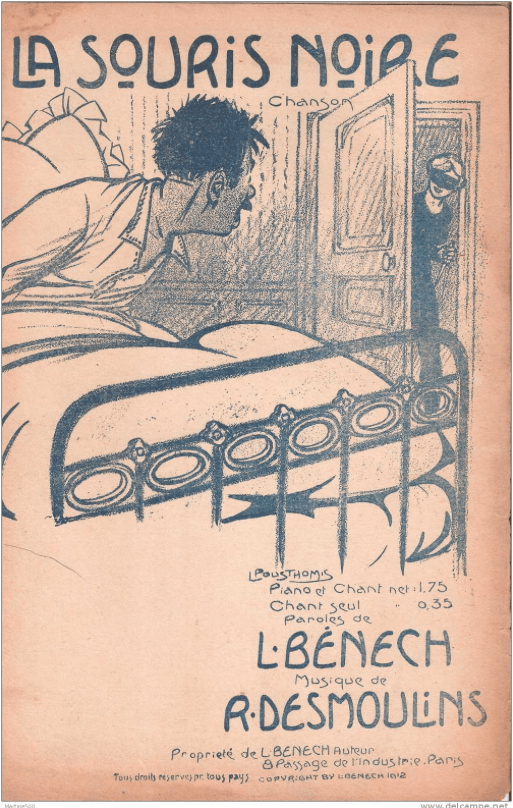 Cover partituur la souris noire